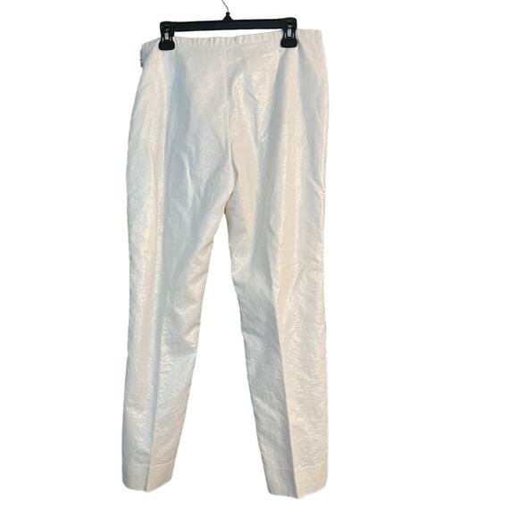 DT Collection Pants - DT Collection White Dress Pants Linen Blend Size 8 Shimmery